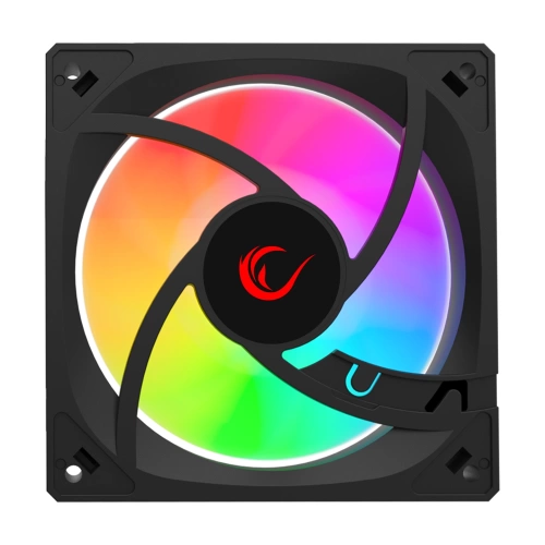RAMPAGE 7C-120S 120*120*25MM DOUBLE RİNG AYNALI ARGB SİYAH KASA FANI