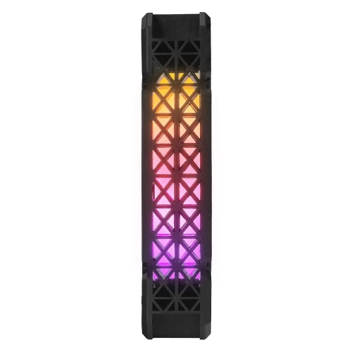 RAMPAGE CROSS F20 38CFM 1200RPM 12CM RAİNBOW 3P+4P MOLEX SOKETLİ SİYAH KASA FANI
