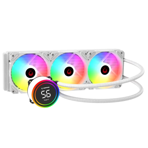 RAMPAGE HELIOS C17 BEYAZ 12CM FAN SICAKLIK GÖSTERGELİ INTEL LGA1700/AMD AM5 ARGB 360MM SIVI SOĞUTMALI CPU FAN