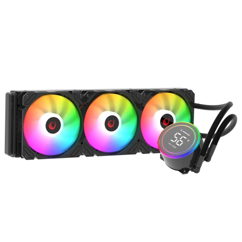 RAMPAGE HELIOS C17 SİYAH 12CM FAN SICAKLIK GÖSTERGELİ INTEL LGA1700/AMD AM5 ARGB 360MM SIVI SOĞUTMALI CPU FAN