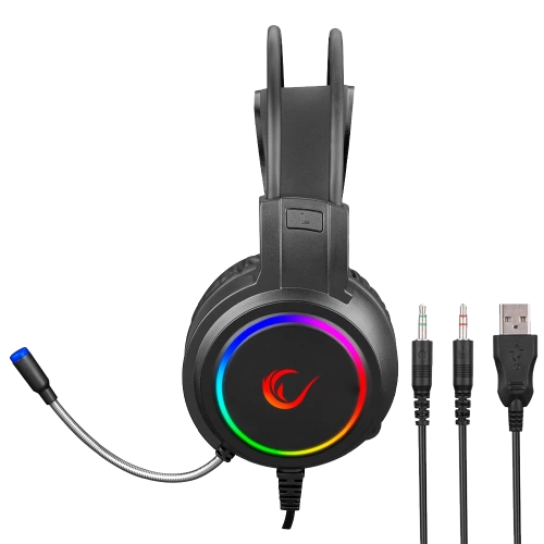 RAMPAGE KM-404 ARGENTI RAİNBOW AYDINLATMALI USB GAMİNG COMBO Q KLAVYE + KULAKLIK + MOUSE + MOUSEPAD