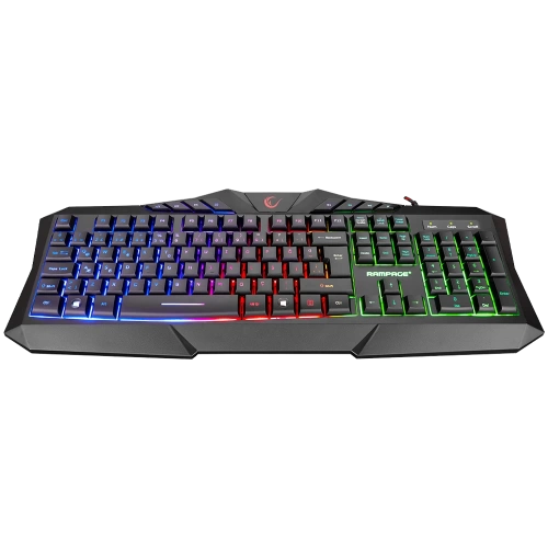 RAMPAGE KM-404 ARGENTI RAİNBOW AYDINLATMALI USB GAMİNG COMBO Q KLAVYE + KULAKLIK + MOUSE + MOUSEPAD