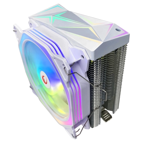 RAMPAGE OCTAGON C50 BEYAZ 57CFM 1800RPM 12CM ARGB AM5/LGA1700 UYUMLU HAVA SOĞUTMALI CPU FAN