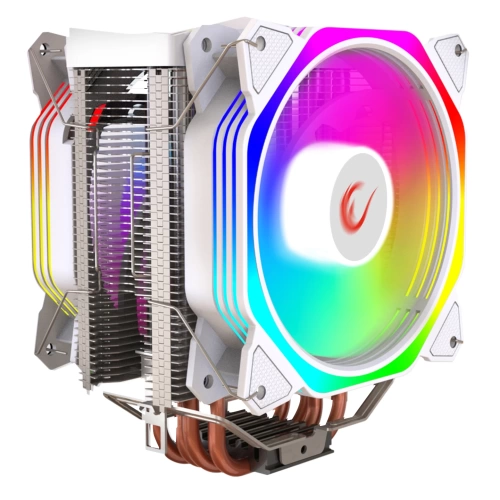 RAMPAGE OCTAGON C60 BEYAZ 57CFM 1800RPM 2X12CM ARGB AM5/LGA1700 UYUMLU HAVA SOĞUTMALI CPU FAN