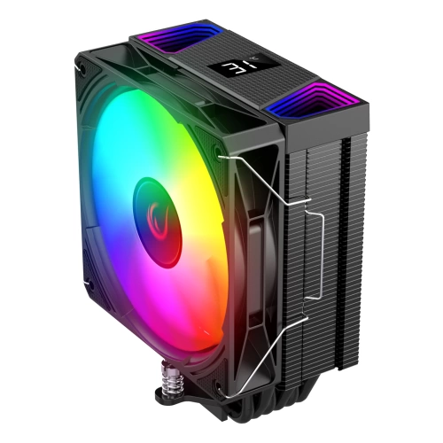 RAMPAGE OCTAGON C70 SİYAH 63CFM 12CM ARGB SICAKLIK GÖSTERGELİ AM5/LGA1700 UYUMLU HAVA SOĞUTMALI CPU FAN