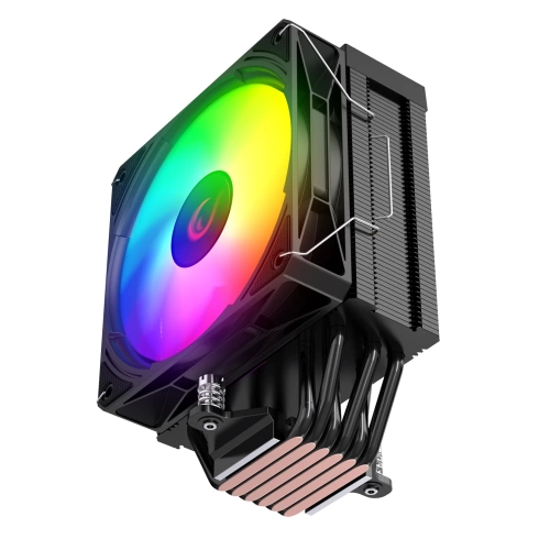 RAMPAGE OCTAGON C70 SİYAH 63CFM 12CM ARGB SICAKLIK GÖSTERGELİ AM5/LGA1700 UYUMLU HAVA SOĞUTMALI CPU FAN