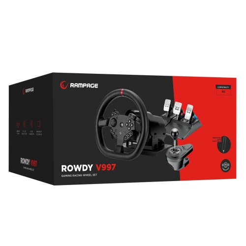 RAMPAGE ROWDY V997 ONLY PC 3 PEDALLI - EL VE SIRALI VİTESLİ GAMİNG OYUNCU