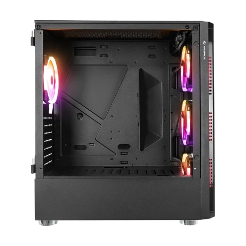 RAMPAGE X-HORSE 850W 80+ 4*12CM ARGB FAN+KONTROLCÜ MANYETİK TEMPERLİ CAMLI MİD-T GAMİNG OYUNCU KASASI RAMPAGE