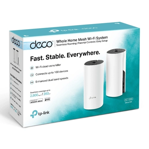 TP-LINK DECO-M4-2P AC1200 2PORT ROUTER(İKİLİ)