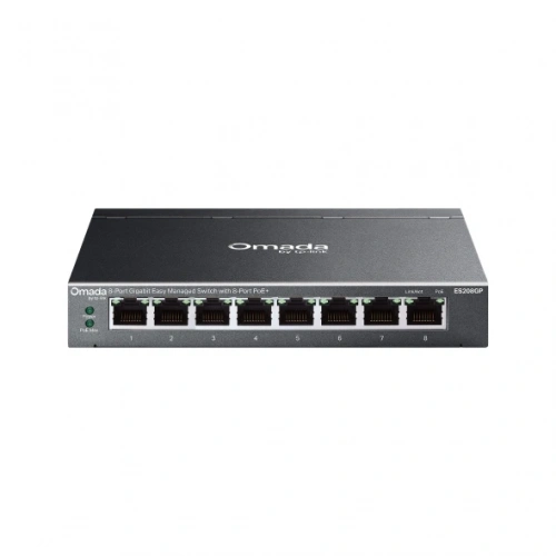 TP-LINK ES208GP 8 PORT YÖNETİLEBİLİR 64W POE SWITCH