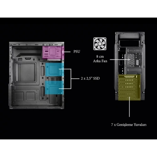 VENTO VS114F 550W MIDI TOWER KASA