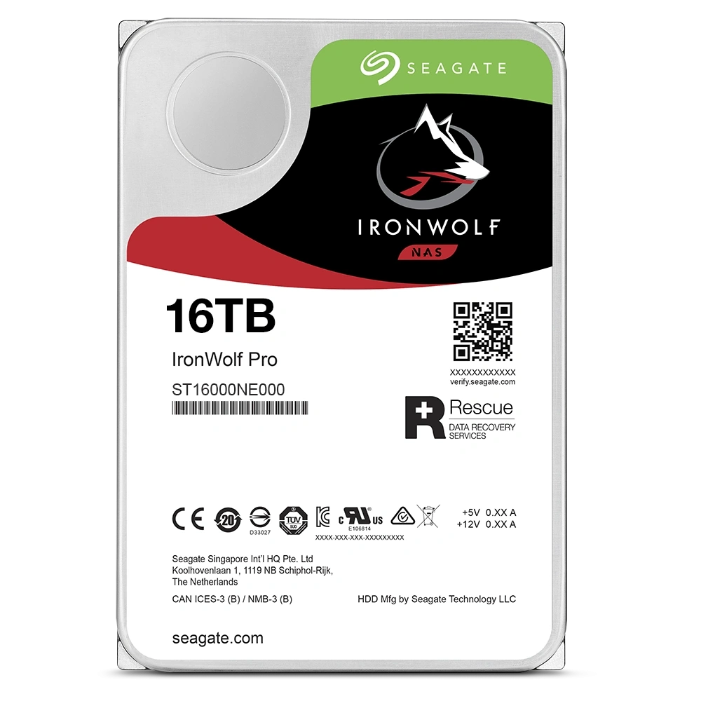 16TB SEAGATE IRONWOLF 7200 256M  NAS ST16000NT001