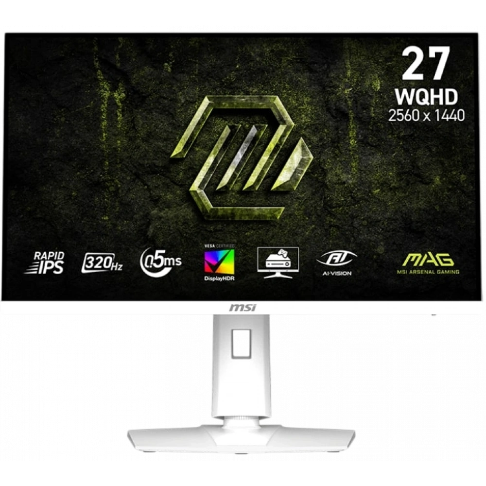27 MSI MAG 274QRFW X32 0.5MS 320HZ 2K WQHD FLAT RAPID IPS PIVOT BEYAZ GAMING