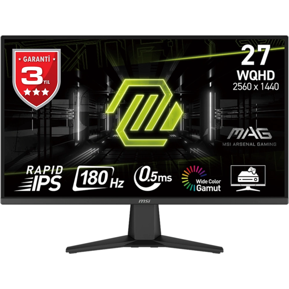 27 MSI MAG 275QF E20 WQHD FLAT RAPID IPS 0.5MS 200HZ  FREESYNC PREMIUM GAMING