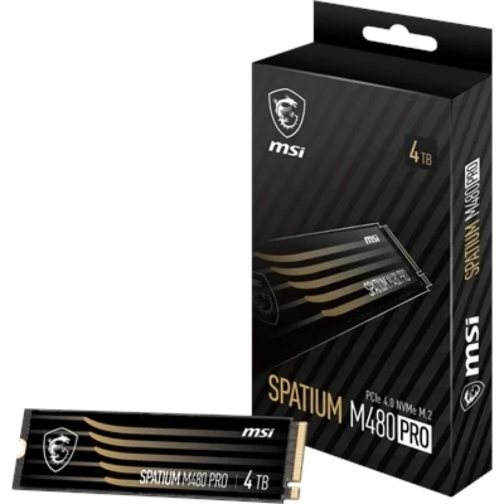4TB MSI SPATIUM M480 PRO PCIE 4.0 NVME M.2 7400/7000MB/s