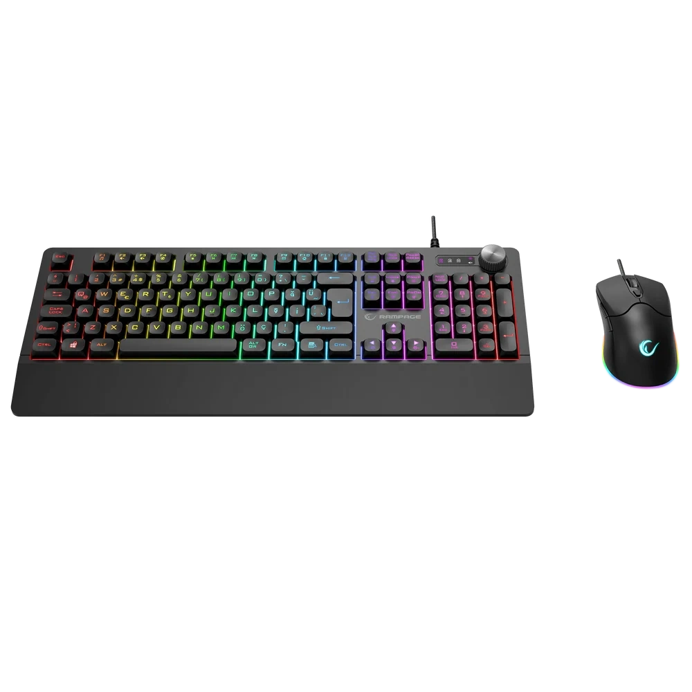 RAMPAGE KM-9858 JAZZY V2 SİYAH USB RGB AYDINLATMALI Q 12800 DPI MOUSE