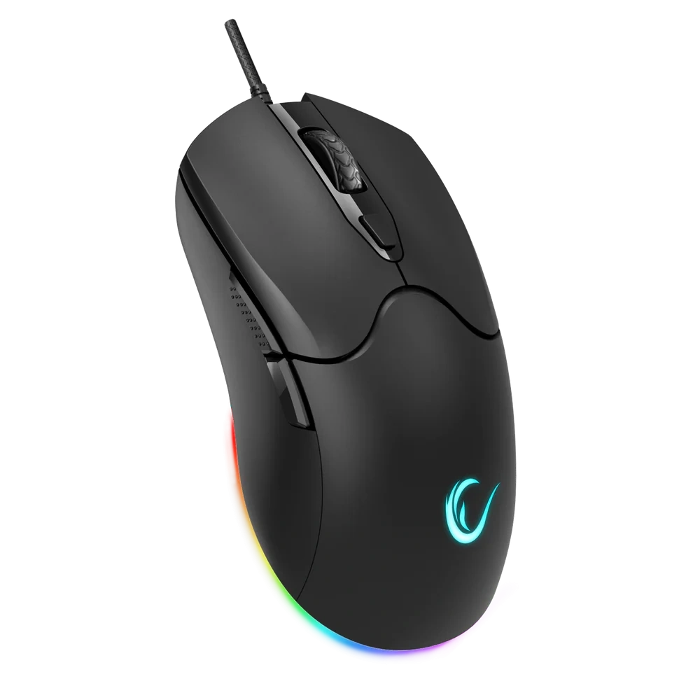 RAMPAGE KM-9858 JAZZY V2 SİYAH USB RGB AYDINLATMALI Q 12800 DPI MOUSE