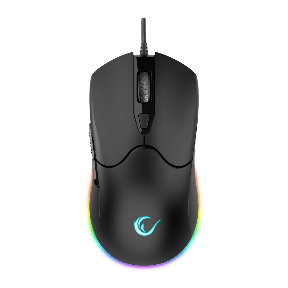 RAMPAGE KM-9858 JAZZY V2 SİYAH USB RGB AYDINLATMALI Q 12800 DPI MOUSE