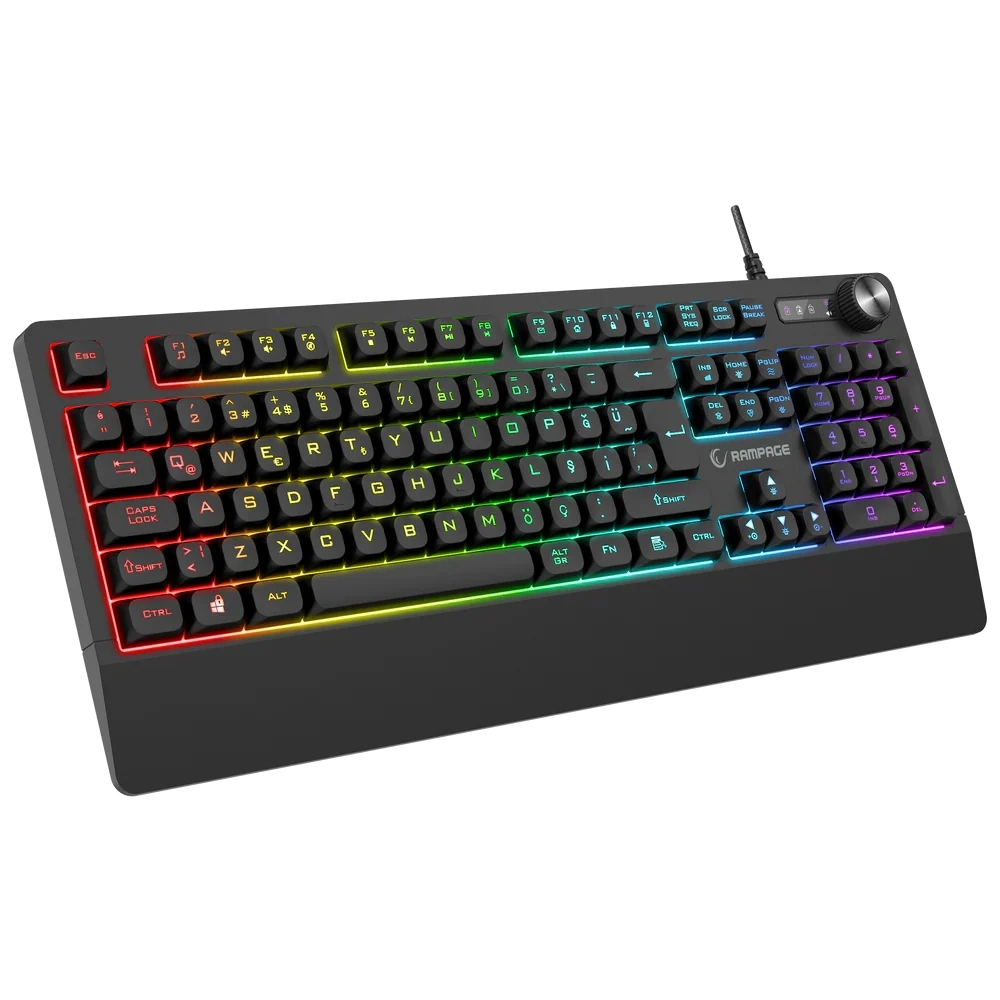 RAMPAGE KM-9858 JAZZY V2 SİYAH USB RGB AYDINLATMALI Q 12800 DPI MOUSE