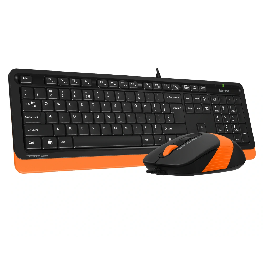A4 TECH F1010 Q USB TURUNCU MM KLAVYE+OPTİK MOUSE