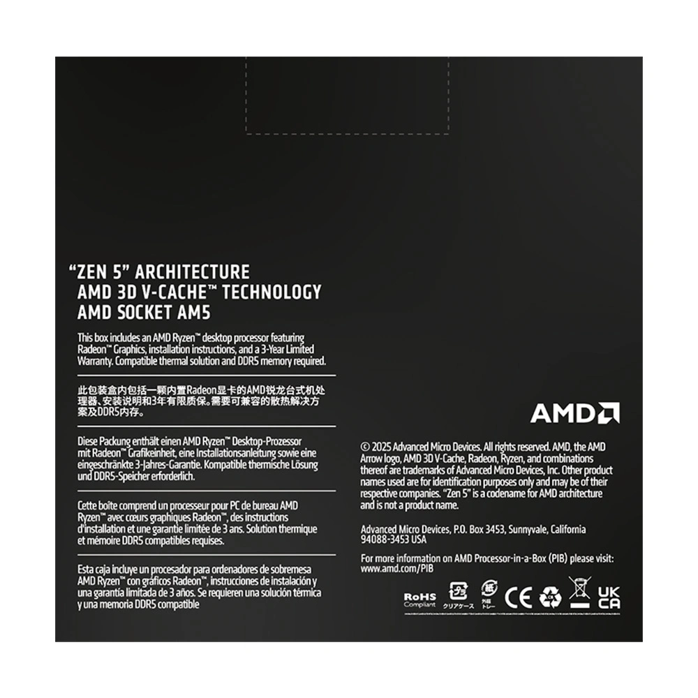 AMD RYZEN 9 9950X3D2 4.3GHZ 192MB AM5 BOX İŞLEMCİ