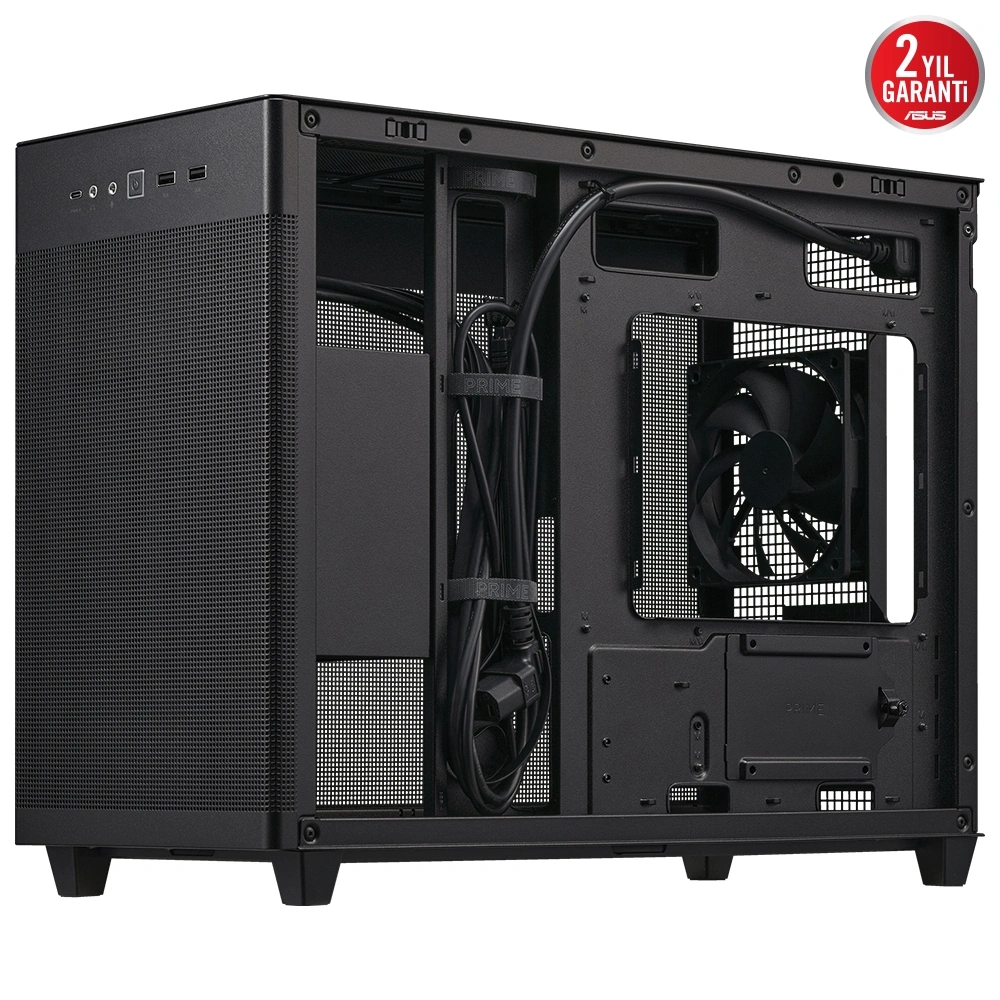 ASUS PRIME AP201 MESH 1x120MM FAN USB 3.2 TYPE-C SİYAH MICRO-ATX SMALL TOWER KASA