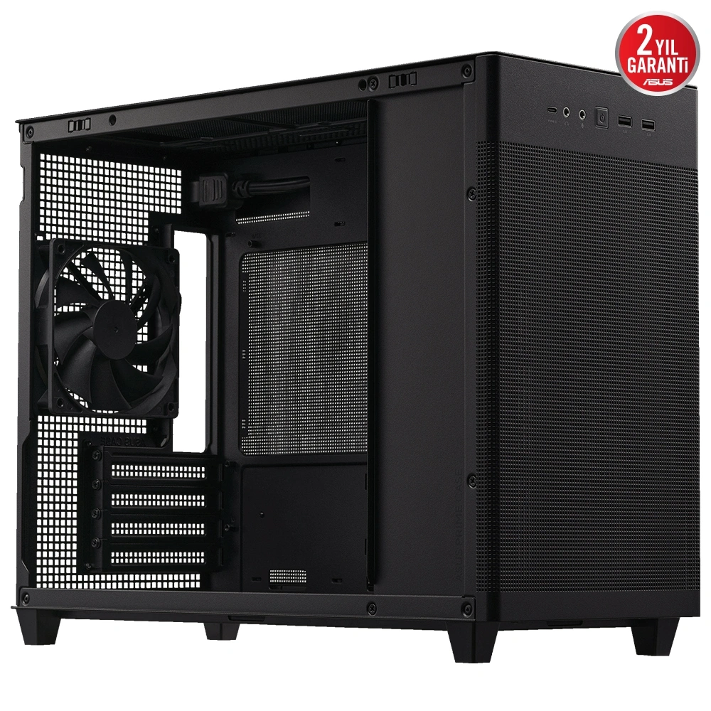 ASUS PRIME AP201 MESH 1x120MM FAN USB 3.2 TYPE-C SİYAH MICRO-ATX SMALL TOWER KASA