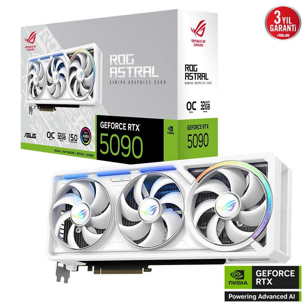 ASUS ROG-ASTRAL-RTX5090-O32G-WHITE  512BİT VGA