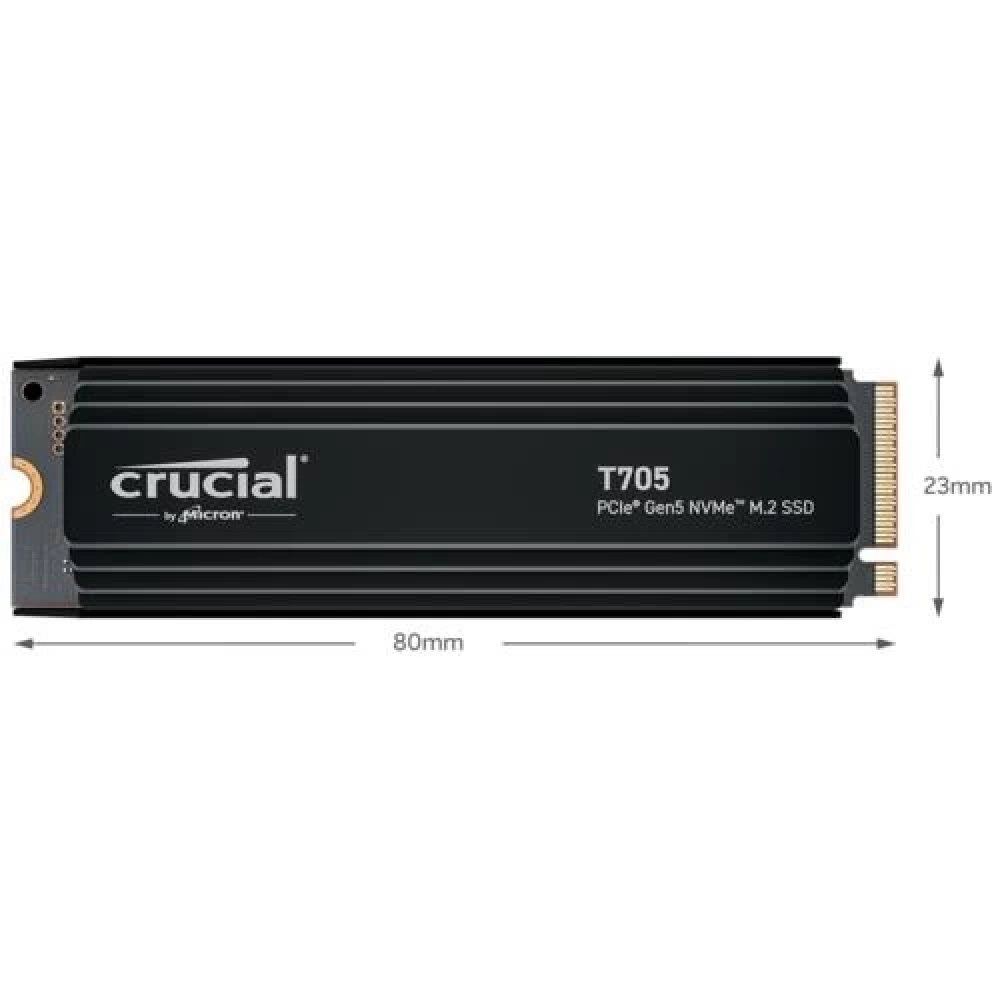 Crucial T705 4TB PCIe Gen5 NVMe M.2 SSD CT4000T705SSD5 Soğutuculu