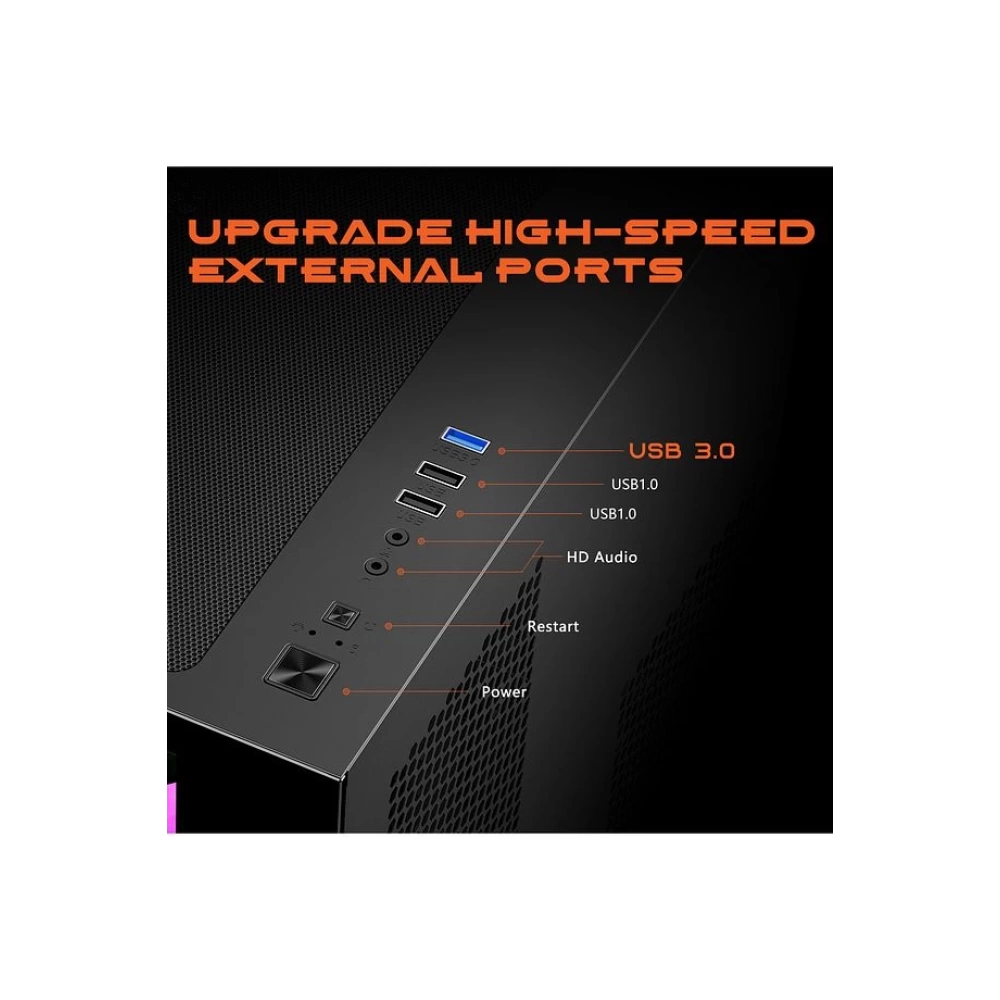 GAMEAGLE EDGE COMPACT BİLGİSAYAR KASASI + 750W POWER + SIVI SOĞUTMA (SİYAH)