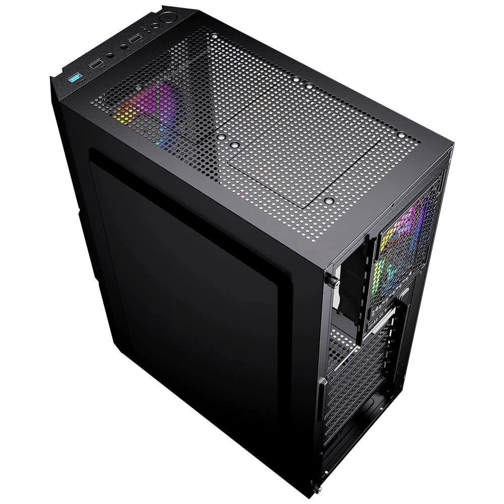 GAMEBOOSTER GB-PW908B USB 3.0, ATX MESH, FİXED RGB FAN, SİYAH KASA (PSU YOK)