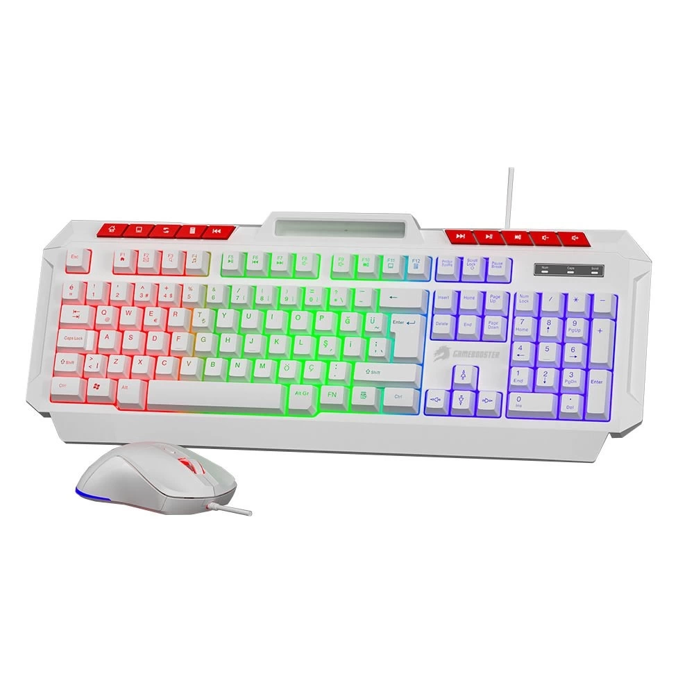 GAMEBOOSTER KM-11W KNİGHT BEYAZ KLAVYE MOUSE SET
