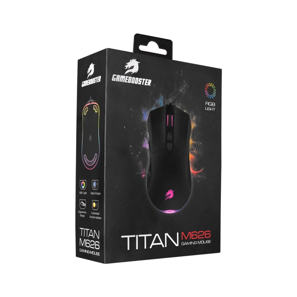 GAMEBOOSTER M626 TİTAN RGB AYDINLATMALI PROFESYONEL OYUNCU MOUSE