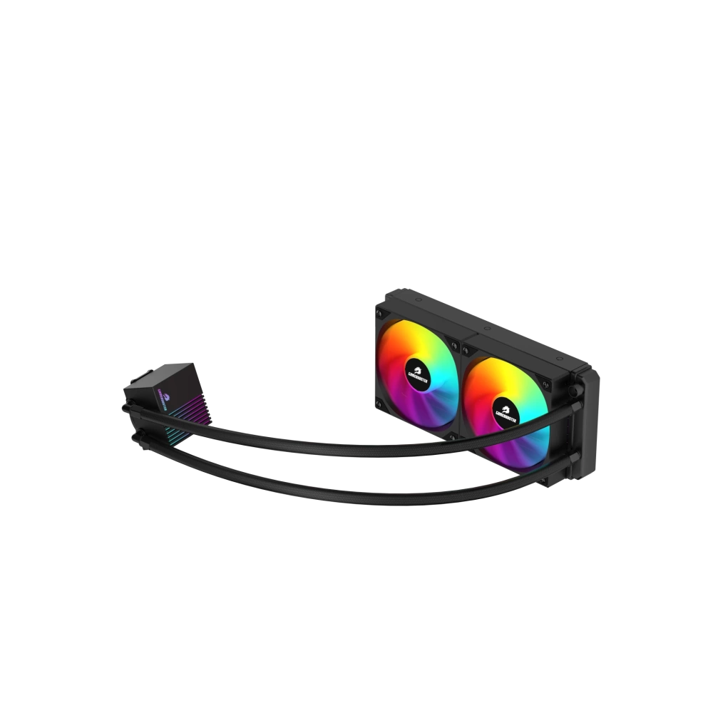 GAMEBOOSTER PRIME P240B RAİNBOW FANLI LGA1700/AM5 UYUMLU 240MM CPU SIVI SOĞUTMA SİSTEMİ (SİYAH)