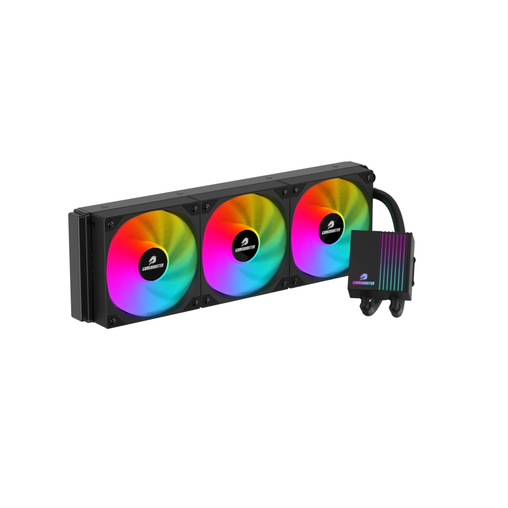GAMEBOOSTER PRIME P360B RAİNBOW FANLI LGA1700/AM5 UYUMLU 360MM CPU SIVI SOĞUTMA SİSTEMİ (SİYAH)