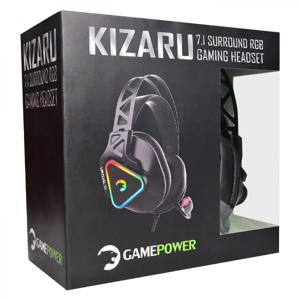GAMEPOWER KİZARU 7.1 RGB KABLOLU MİKROFONLU KULAK ÜSTÜ OYUNCU KULAKLIĞ