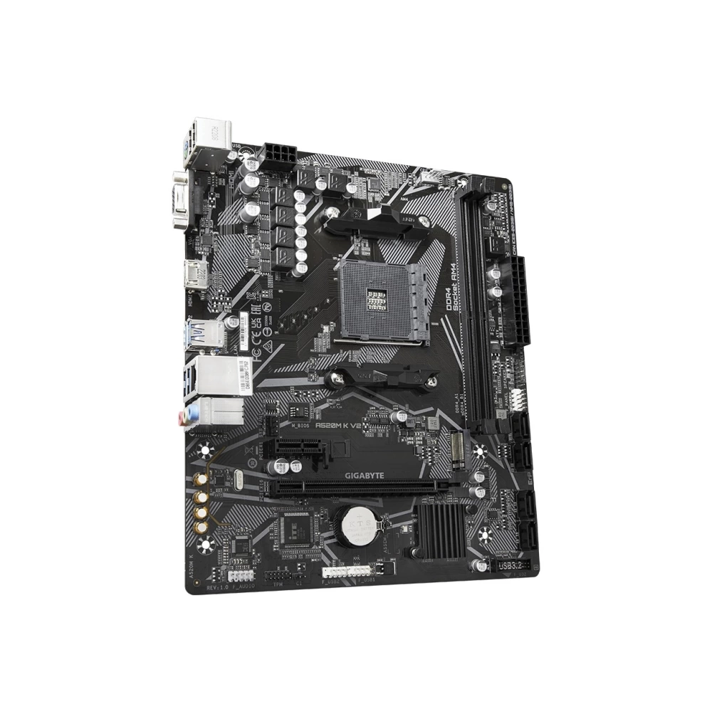 Gigabyte A520M-K V2 DDR4 5100MHz PCI-E Gen3 M.2 USB 3.2 VGA HDMI mATX AM4 Anakart