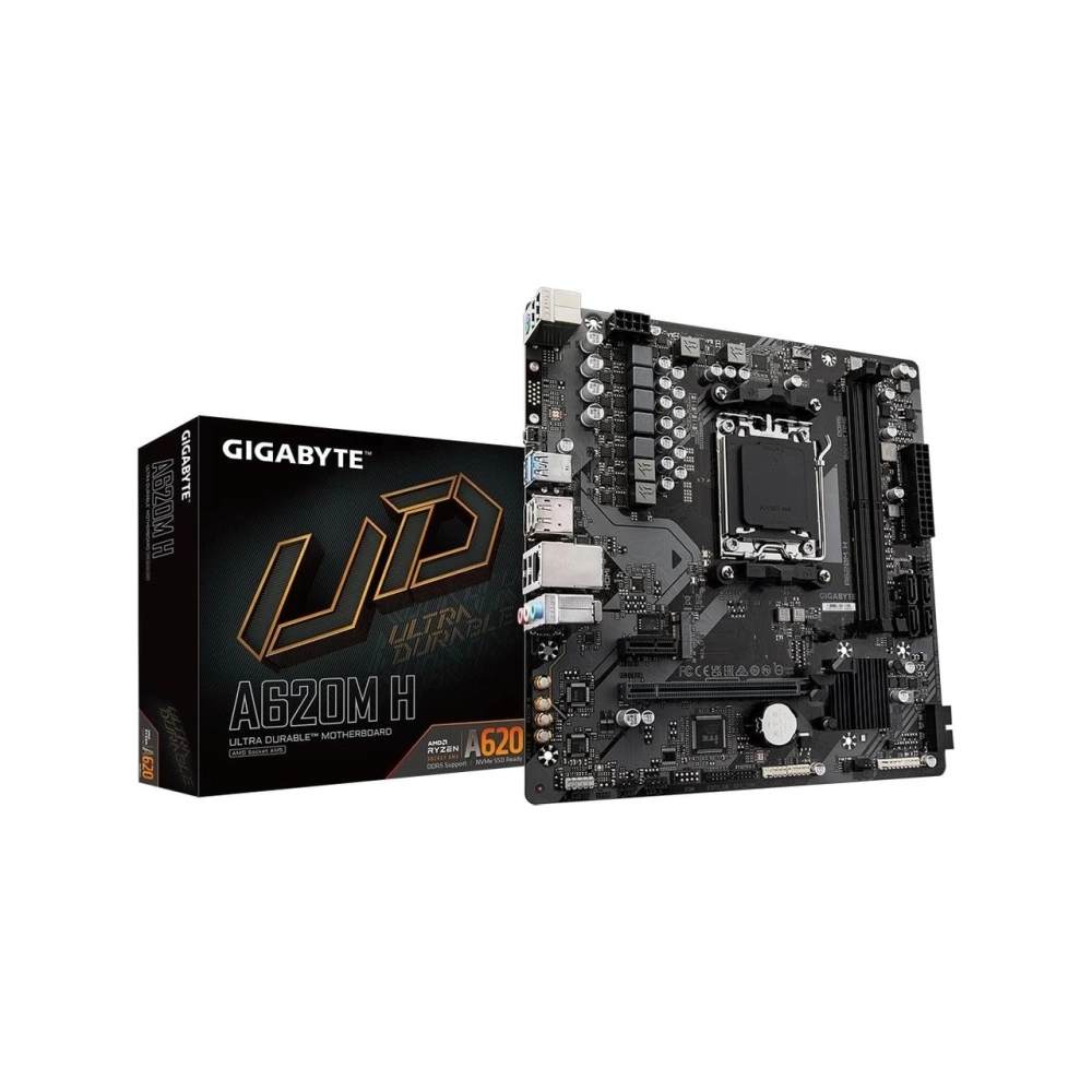 Gigabyte A620M H AMD A620 Soket AM5 DDR5 6400(OC)MHz mATX Gaming (Oyuncu) Anakart