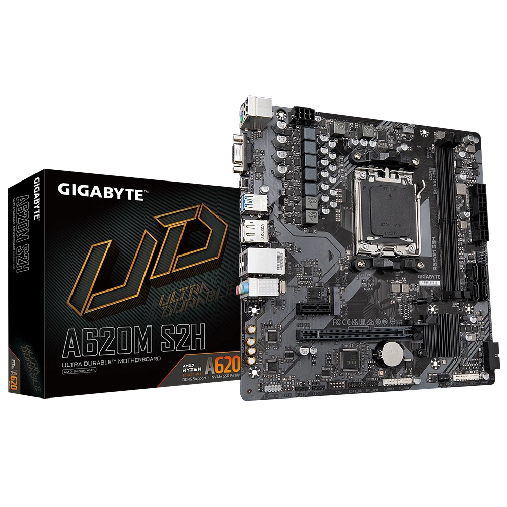 GIGABYTE A620M S2H 6400Mhz(OC) DDR5 MATX AM5