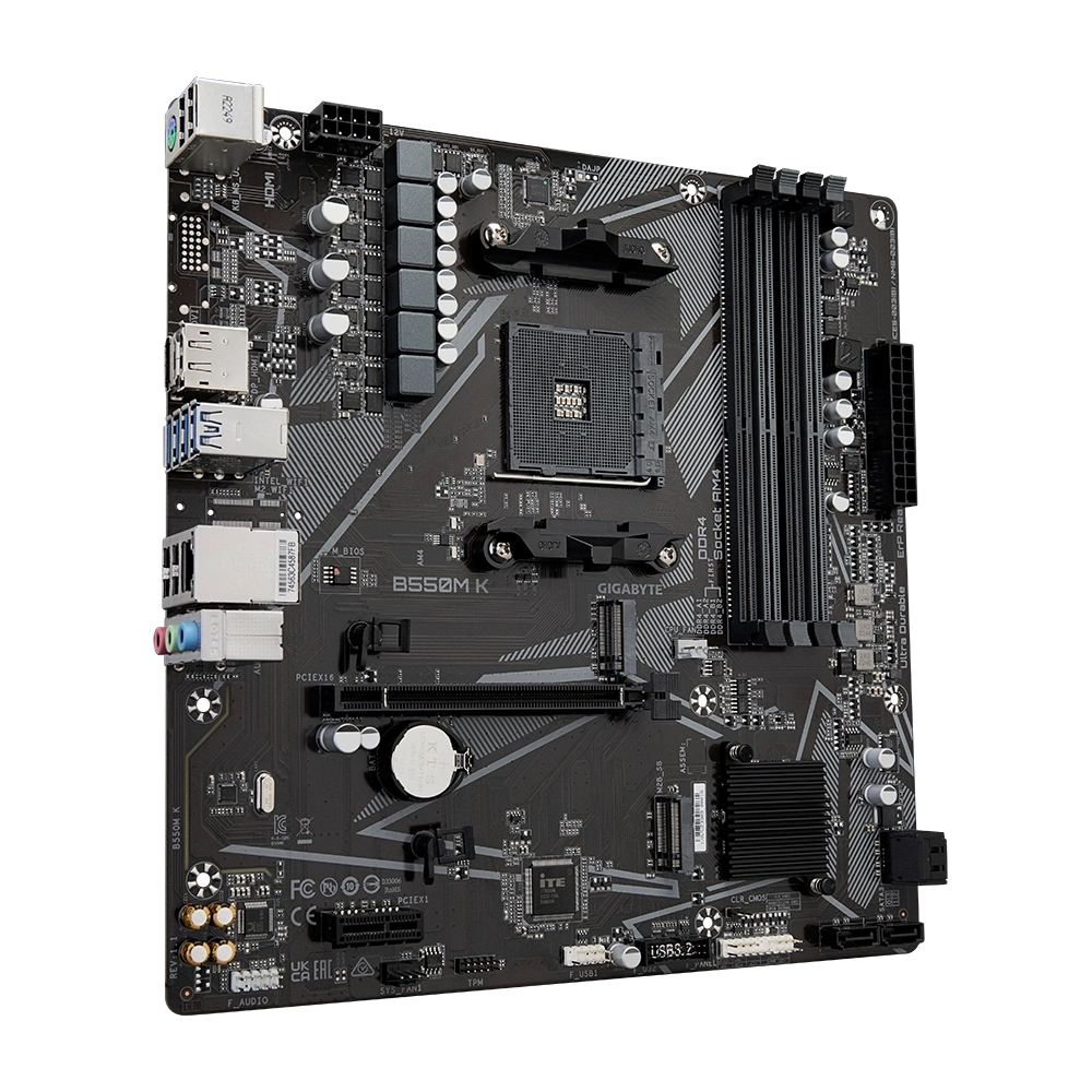 GIGABYTE B550M K DDR4 4733MHz(OC) HDMI M.2 DP mATX