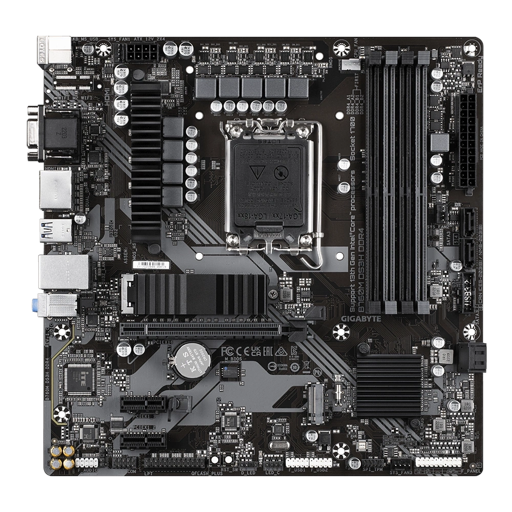 GIGABYTE B760M-DS3H-DDR4 5333Mhz(OC) M.2 ATX 1700p
