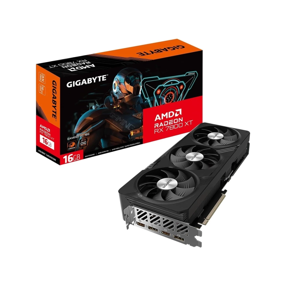 Gigabyte Radeon Rx 7800 Xt Gaming Oc 16GB Ekran Kartı, 3x Wındforce Fans 16GB 256-BIT Gddr6, GV-R78XTGAMING