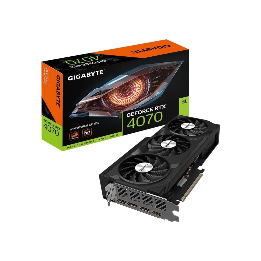 Gıgabyte RTX4070 12GB Wındforce Oc GV-N4070WF3OC-12GD GDDR6X 192BIT HDMI Dp Pcıe 16X V4.0