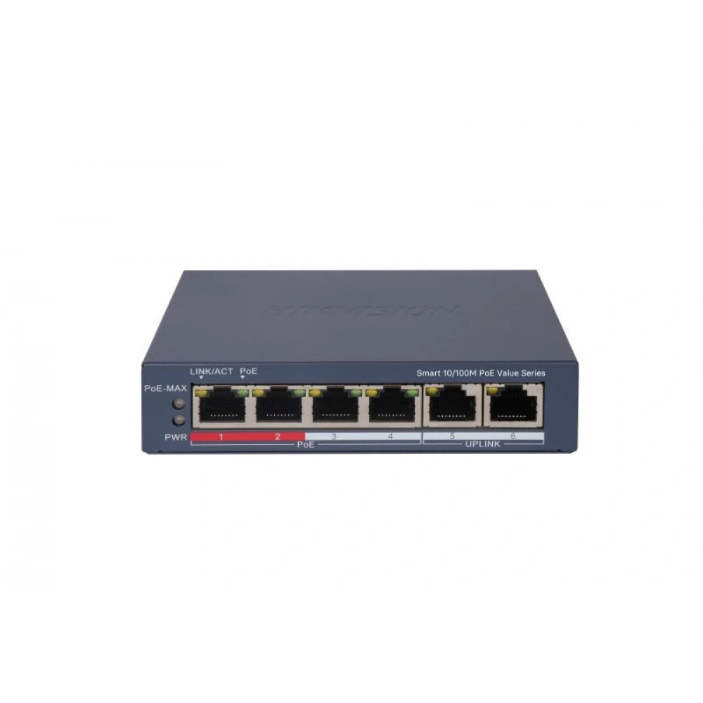 HIKVISION DS-3E1106P-EI/M 4XFE+2XFE 45W POE SWITCH