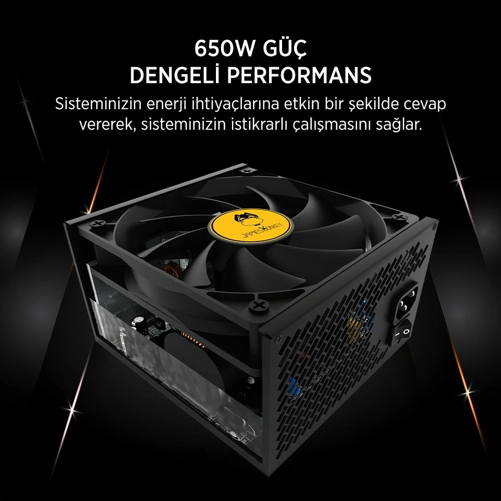 JAMES DONKEY JDP650 APFC 12CM 80+ BRONZE 650W PSU