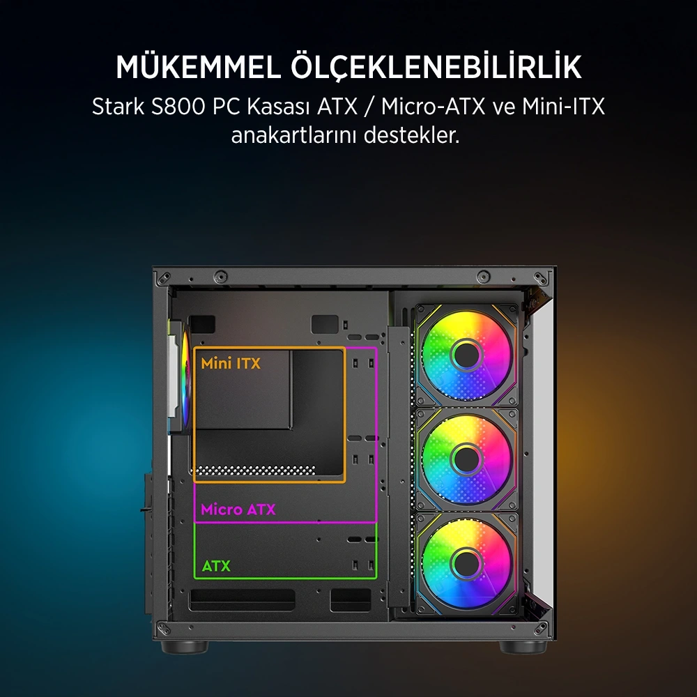 JAMES DONKEY STARK S800 4X ARGB BLACK KASA 650W