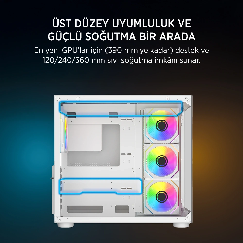 JAMES DONKEY STARK S800 4X ARGB WHITE KASA 750W