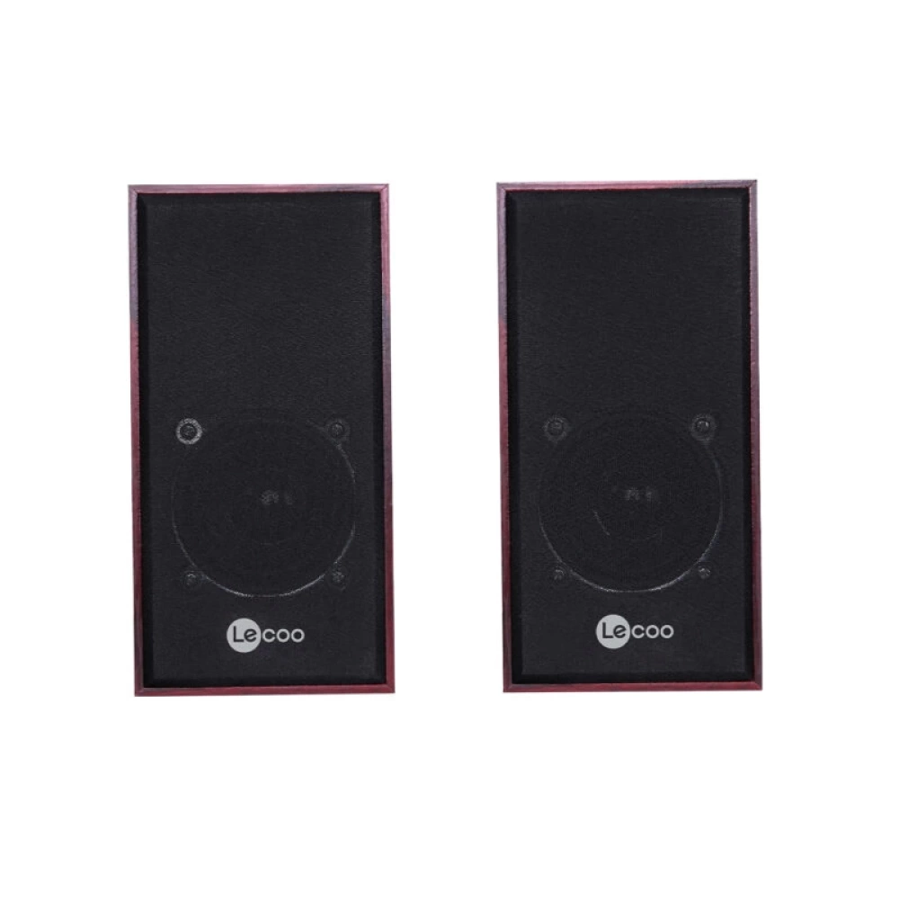 LECOO DS105 KABLOLU USB + 3.5MM JACK GİRİŞLİ 6W STEREO MASAÜSTÜ AHŞAP HOPARLÖR
