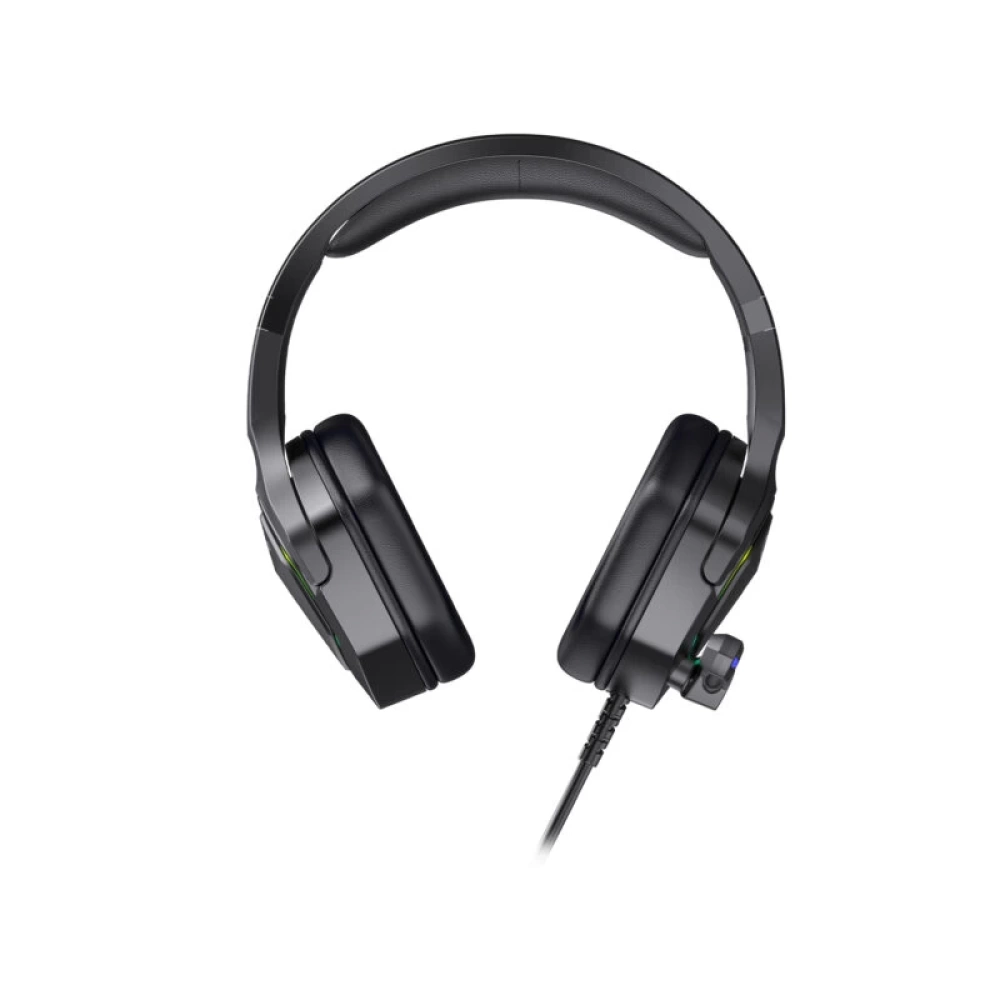 LECOO HT403 USB KABLOLU RGB AYDINLATMALI MİKROFONLU KULAK ÜSTÜ GAMİNG KULAKLIK SİYAH