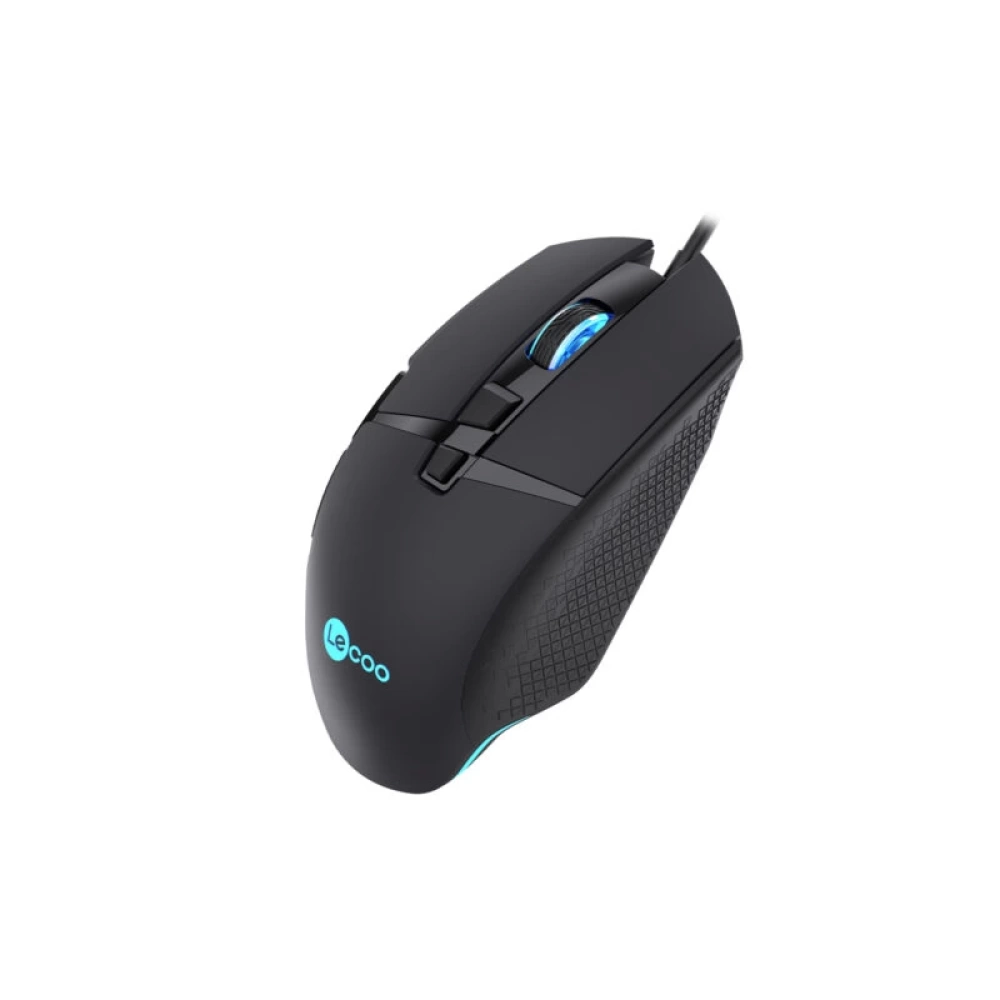 LECOO MG1101 KABLOLU RGB LED AYDINLATMALI 6400DPI 8 TUŞLU GAMİNG OPTİK MOUSE SİYAH